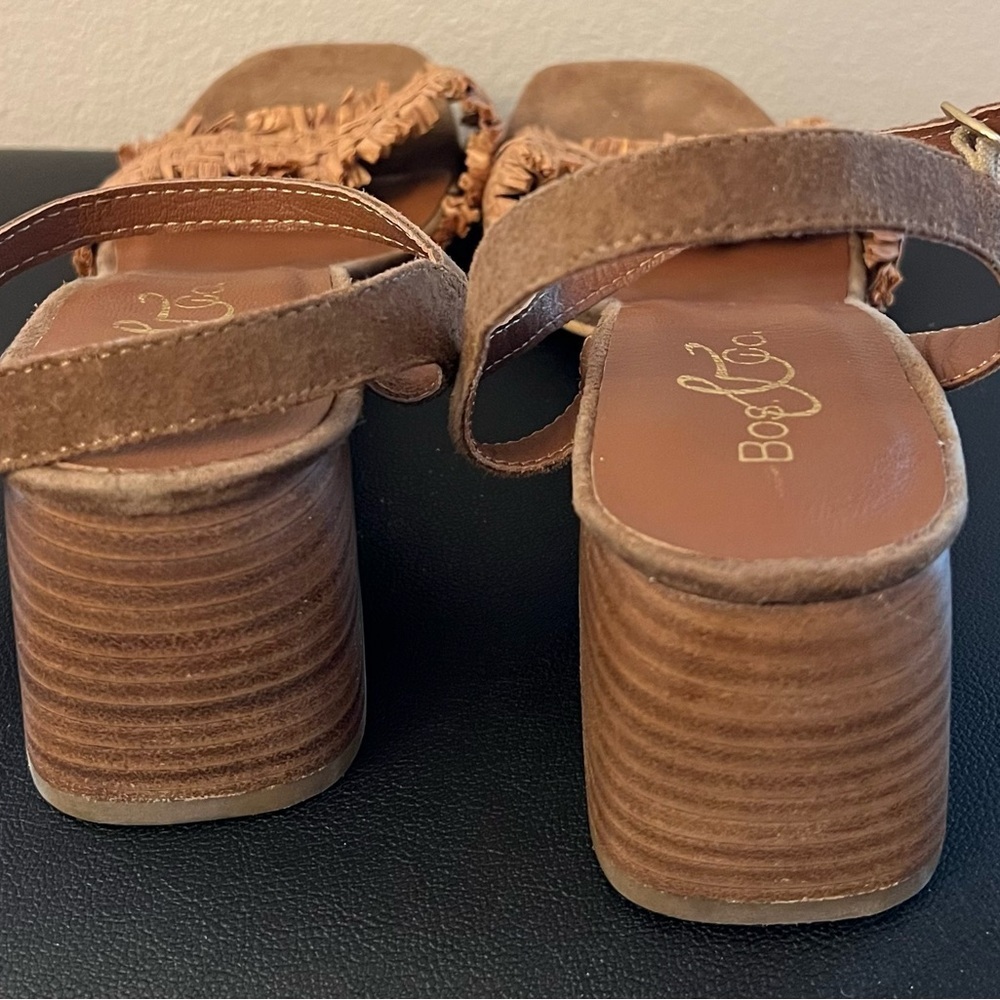 Leather short heel sandals - Picture 2 of 4
